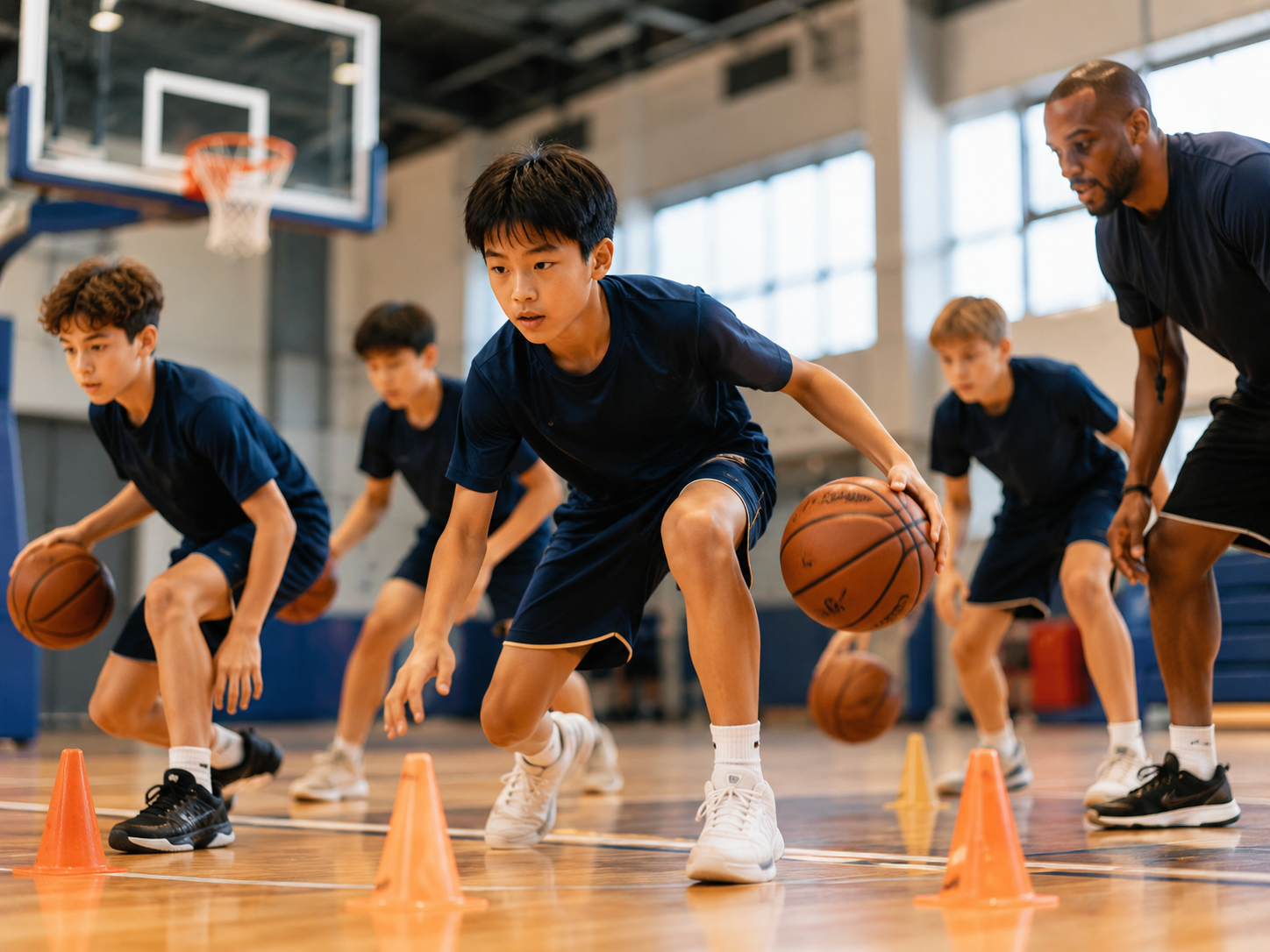 Students participating in sports